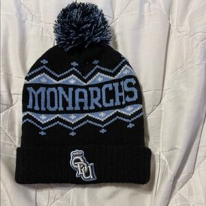 Monarchs Black and Blue Knit Beanie